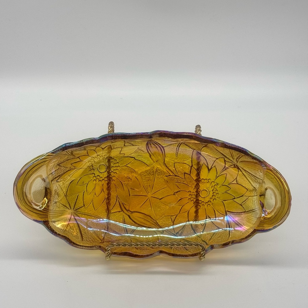 INDIANA GLASS CARNIVAL CANDY DISH